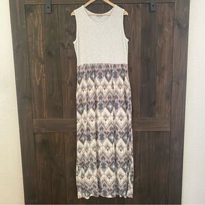White Birch 1X Aztec maxi dress with pockets